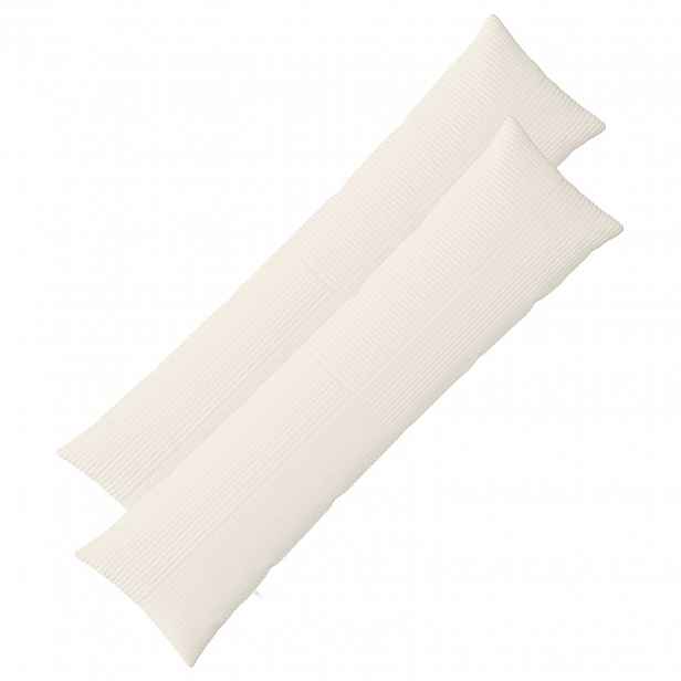 vidaXL Povlak na polštář 2 pcs ALMELO Krémová 40 x 145 cm manšestr