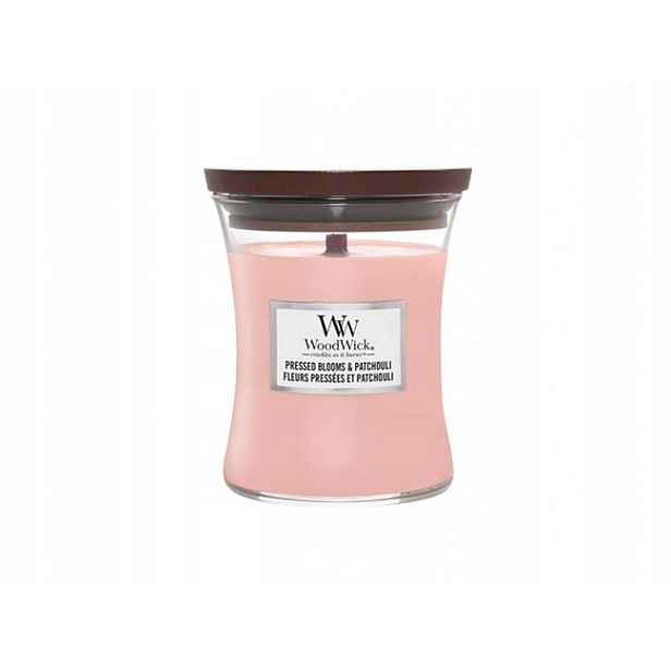 WoodWick střední svíčka Pressed Blooms & Patchouli 275 g