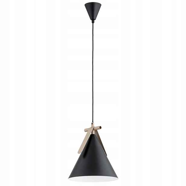 Alfa Felix závěsná lampa kužel černo-béžová 1xE27 15W