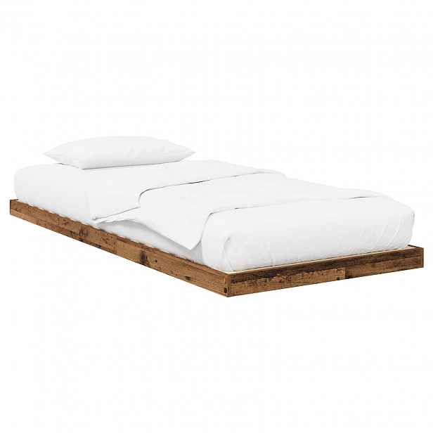 vidaXL Rám postele Staré dřevo 75 x 190 cm Kompozitní dřevo
