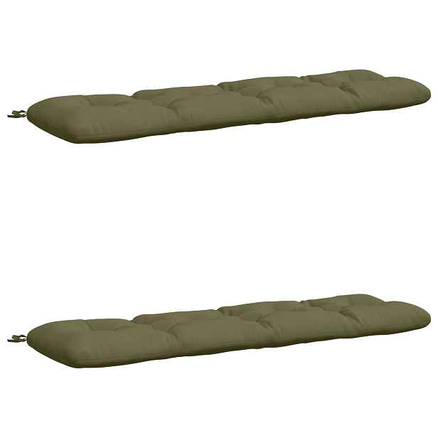 vidaXL Polstry na lavice VIANEN 2 ks 100% polyester Olivově zelená