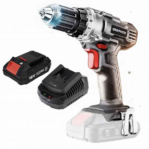 Graphite Aku Vrtačka Kompletní Napájecí Zdroj Energy+ 18V Akumulátor 2AH