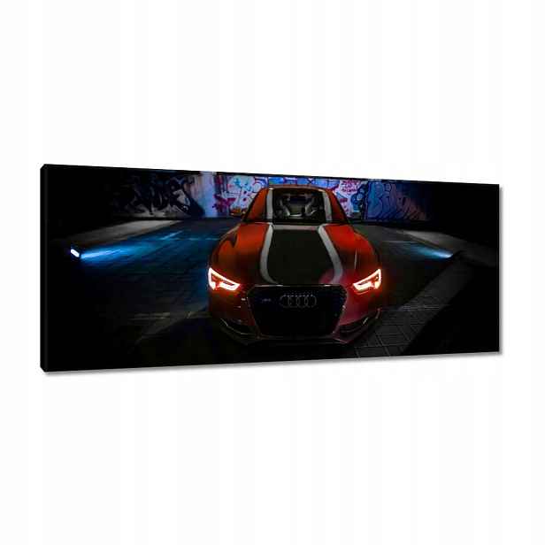 Obrazy 100x40 Červená Audica Audi