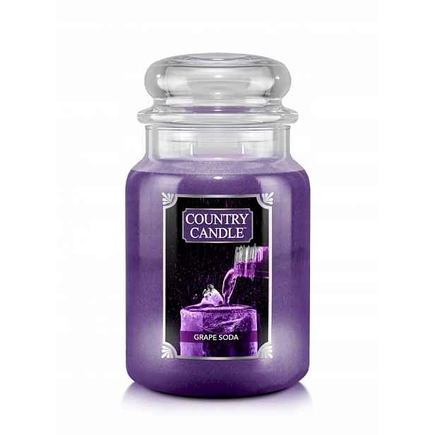 Grape Soda – Country Candle – velká vonná svíčka se dvěma knoty (737 g)