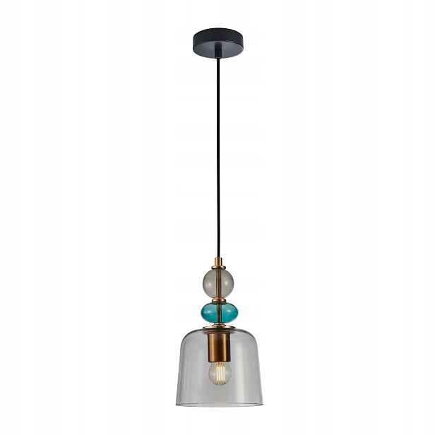 Lampa Italux Namos závěsná skleněná lampa multicolor E27 do obývacího pokoje