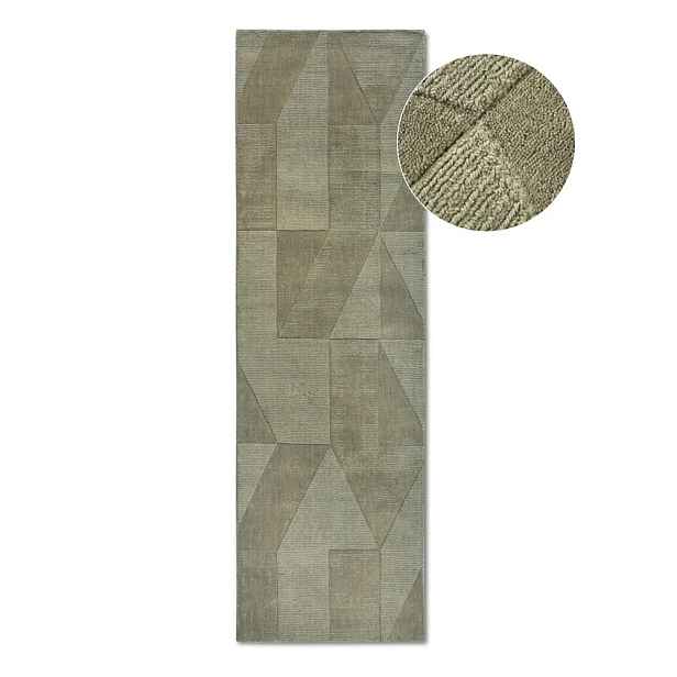 Zelený ručně tkaný vlněný běhoun 80x250 cm Ursule – Villeroy&Boch