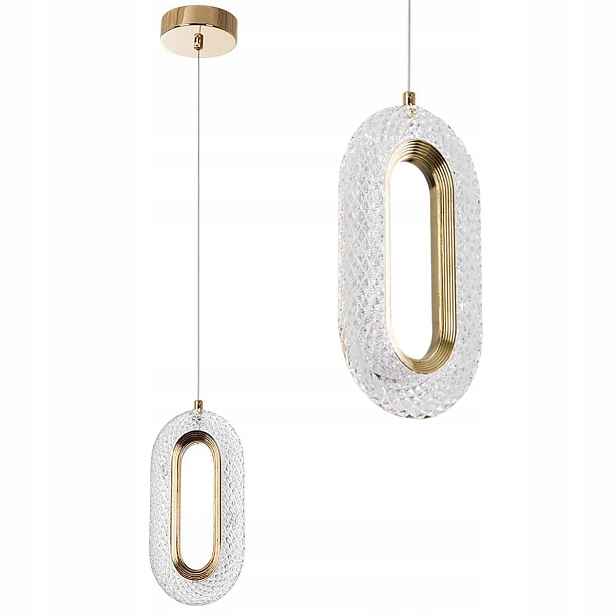Závěsná lampa Toolight Glamour 1 body světla, integrovaný Led zdroj