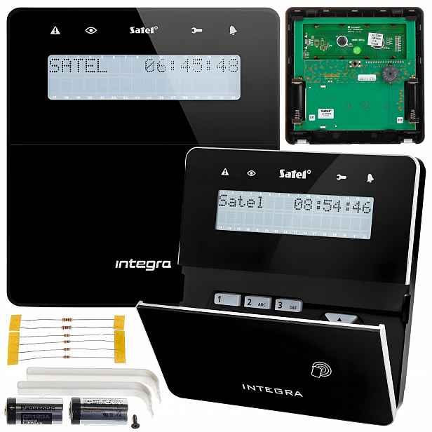 Bezdrátová LCD klávesnice Satel INT-KWRL2-B s čtečkou