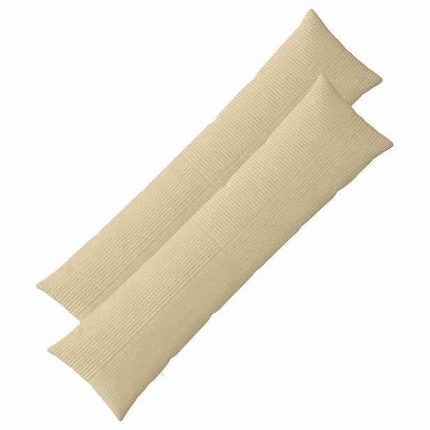 vidaXL Povlak na polštář 2 ks ALMELO Šedozelená 40 x 145 cm manšestr