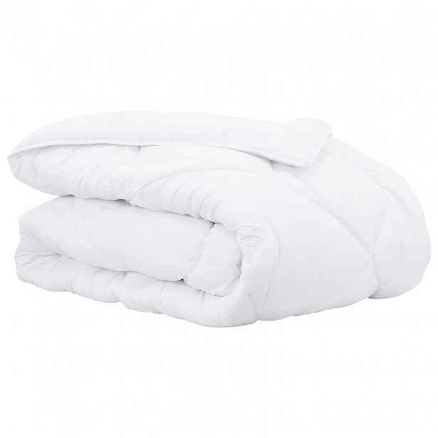 vidaXL Zimní přikrývka 240 x 222 x 5 cm Zima Polyester Bílá Prodyšný