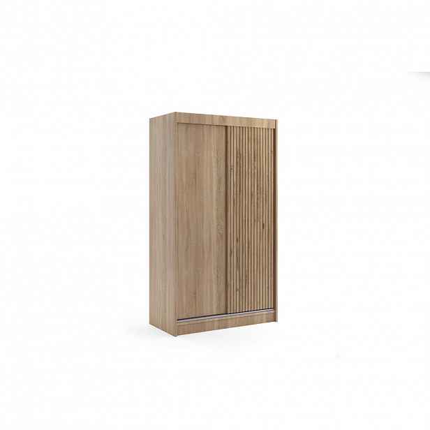 ALTDECOR ŠATNÍ SKŘÍŇ VILAN s lamelami – 120 cm – Sonoma dub | barvy dubu
