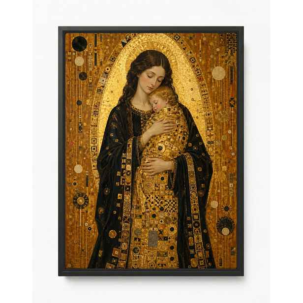 Obraz Rama American Box Náboženství Víra Marie Matka Boží Klimt Styl 60x80