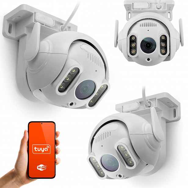 Ptz otočná venkovní Ip kamera Tuya WiFi 1080p Ir diody Detekce pohybu