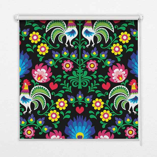 TULUP VNITŘNÍ roleta - okenní roleta - roleta - 60x140 cm - Barevní kohouti