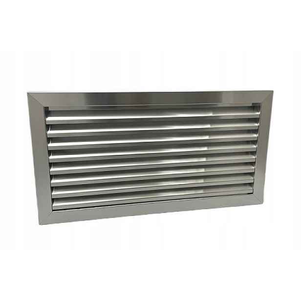 Ventilační mřížka kovová inox 50x25