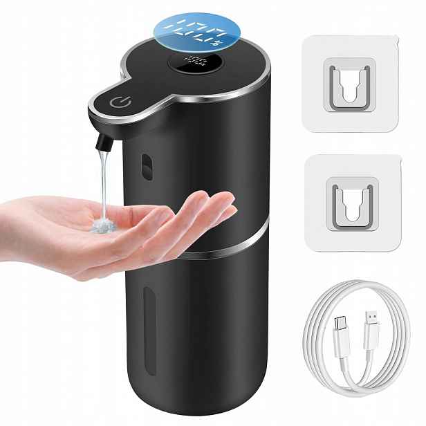 Bezdotykový Dávkovač Automatický 380 ml Velký Usb-c Ir, gelový, černý