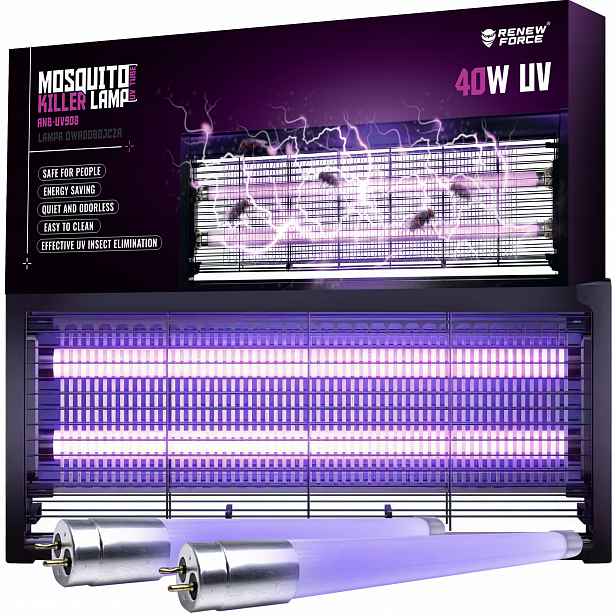 Elektrický Lapač Hmyzu, Lampa Proti Komárům A Mouchám Uv 67cm 200m2 XXXL