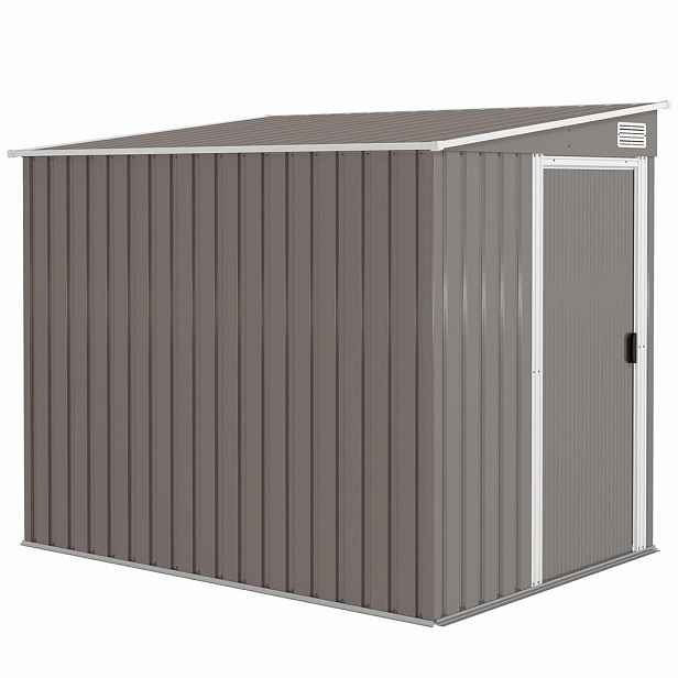Outsunny ZÁHRADNÍ DOMEK 2,81 m² 154 x 206,5 x 181 cm s pultovou střechou a základem