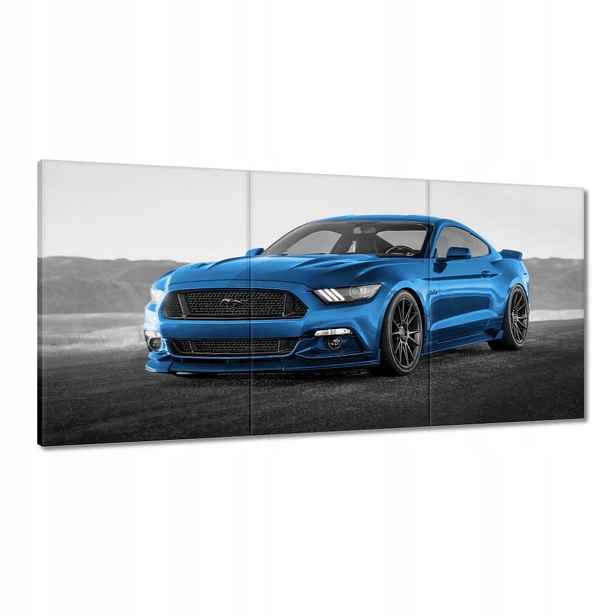 Obrazy 180x90 Modrý Ford Mustang