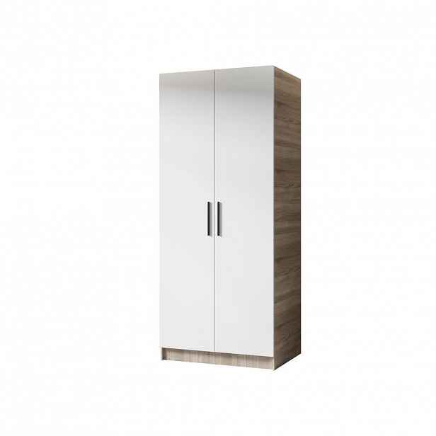 Kier Furniture ŠATNÍ SKŘÍŇ GOLD Dub Craft & Bílá