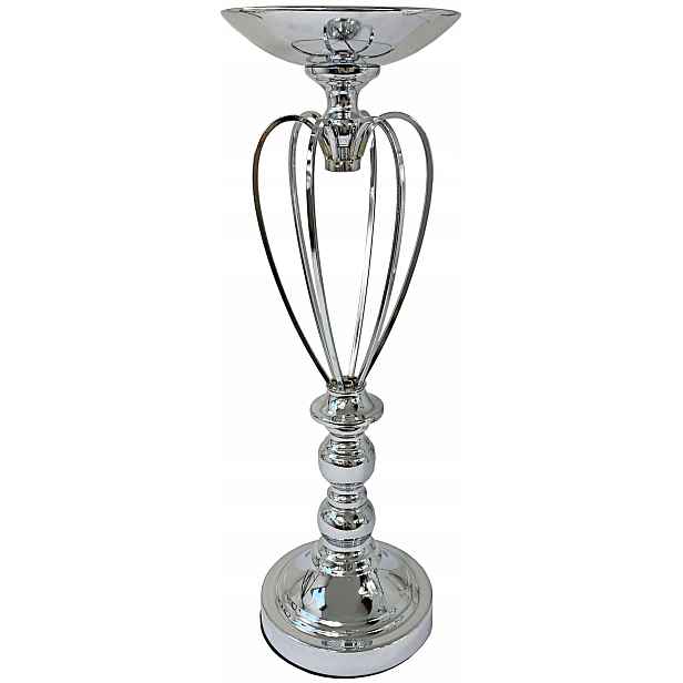 Postument Držák Na Květináč Stojan Na Květiny 46 cm Stříbro F398