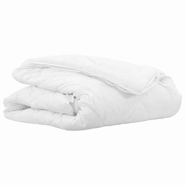 vidaXL 2-in-1 Duvet 200 x 140 x 10 cm Zima Polyester Bílá Prodyšný