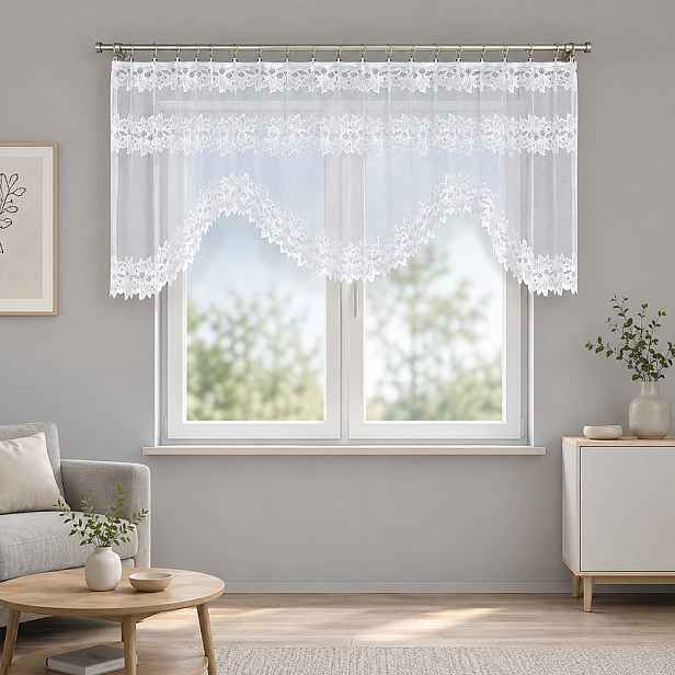 Dekorační oblouková krátká záclona na žabky BASTIA 300x120 cm MyBestHome