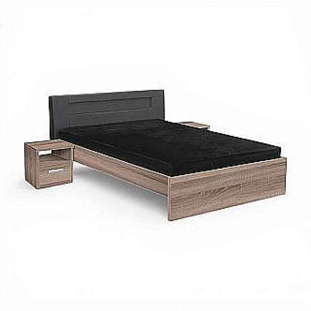 Kasvo MEADOW LUX postel 200x120 dub sonoma / šedé čelo