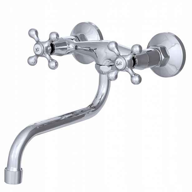 Nástěnná Kuchyňská Baterie S Retro Knoflíky Dřez