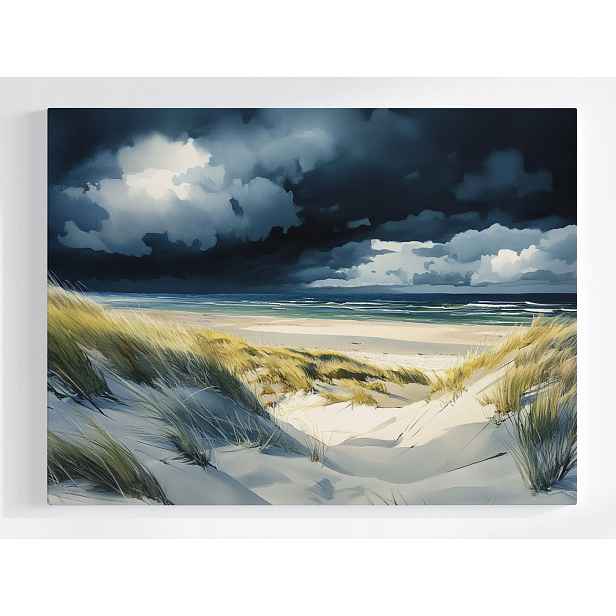 Plakát Krajina Pláž Moře Nebe Mraky Bouře 100x75