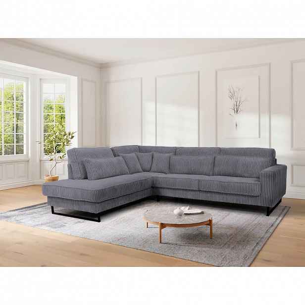 Livetastic ROHOVÁ SEDAČKA, textil, kompozitní dřevo, tmavě šedá
