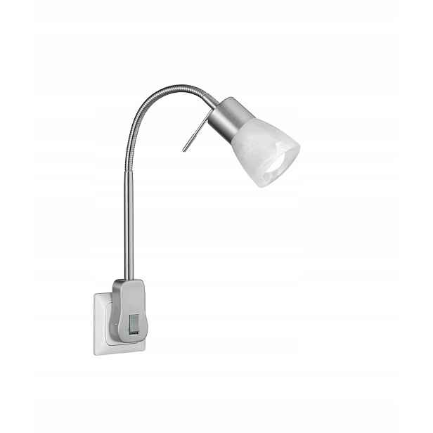 Nástěnná lampa do zásuvky Levisto stříbrná Trio