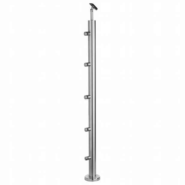 Průchozí Sloupek z nerezové oceli Zábradlí balkon schody 5 x Ø12,0 mm