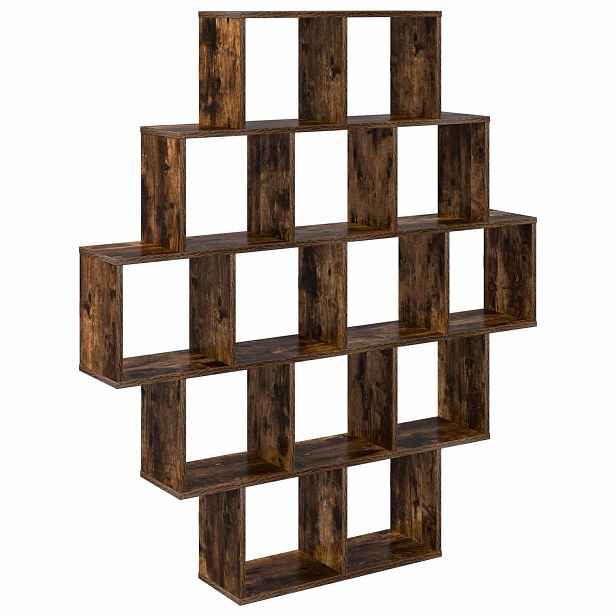 vidaXL Nástěnná polička Kouřový dub 120 x 20 x 136 cm Kompozitní dřevo