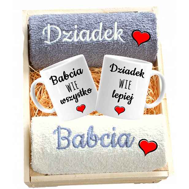 dárek pro Babičku A Dědečka, ručníky, výšivky a hrnky