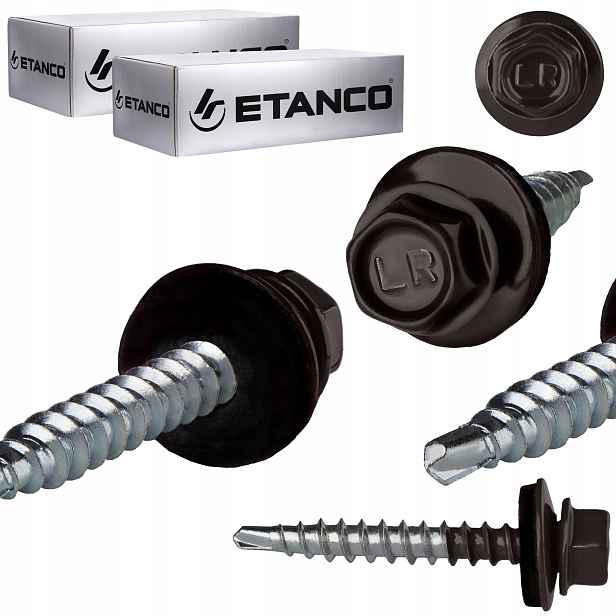Farmářské vruty 4,8 x 35 mm Ral 8019 500 ks plechových vrutů Etanco GTF2 Z14