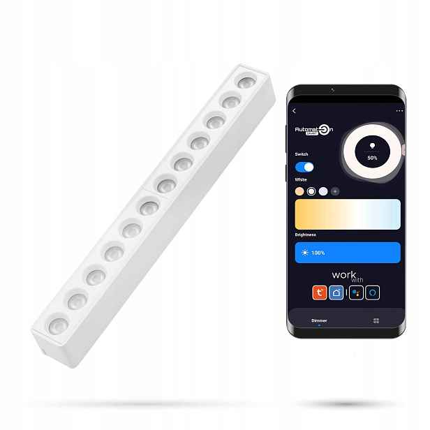 Reflektor Zigbee Grille 12W S12 Slimtrack FiberFLEX 48VDC stmívatelný bílý