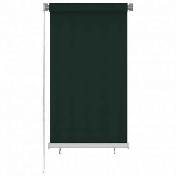 vidaXL Venkovní roleta 80 x 140 cm tmavě zelená HDPE