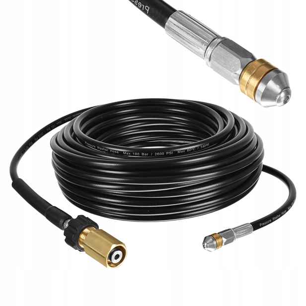 Hadice na čištění kanalizace 20 m, otočná tryska Karcher Hd Hds Easy Lock