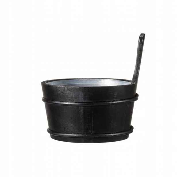 Saunové Dřevěné Vědro 4Living , Černé 4l 640607