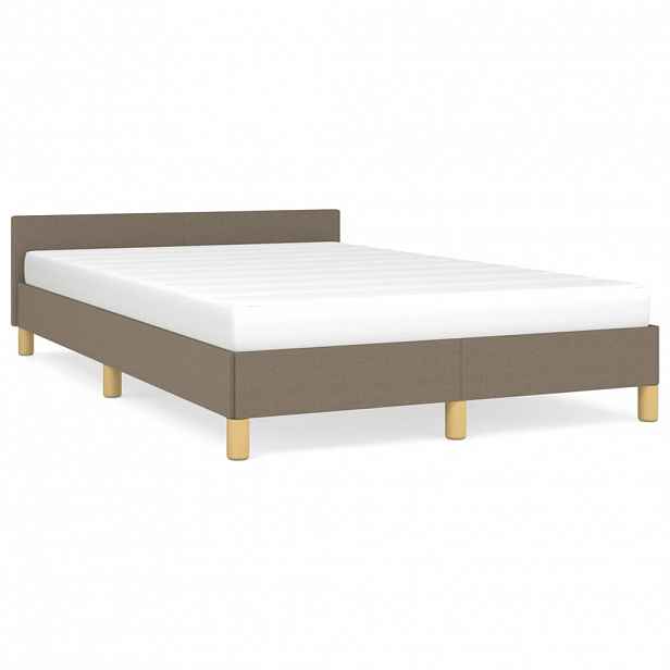 vidaXL Rám postele bez matrací taupe 120x190 cm textil