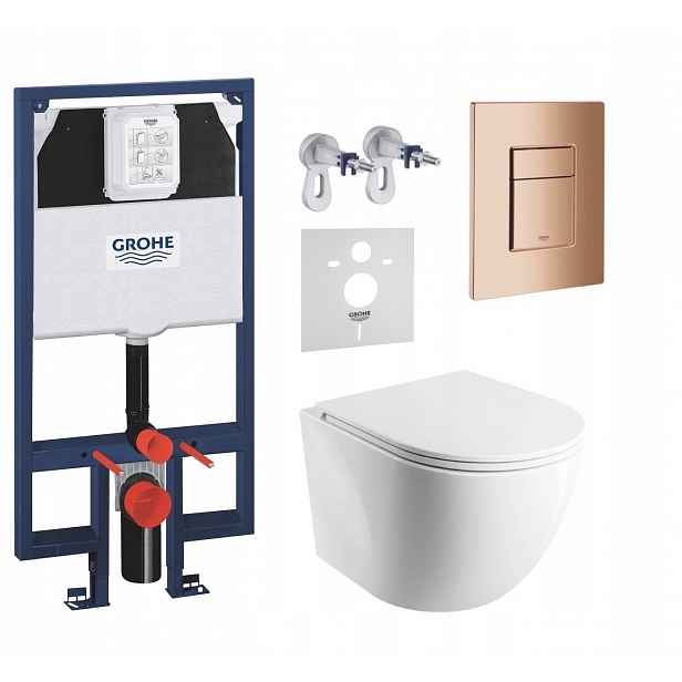 7v1 Wc Set, Stelaz Grohe Slim, Wc Mísa Omnires Tornado, Tlačítko