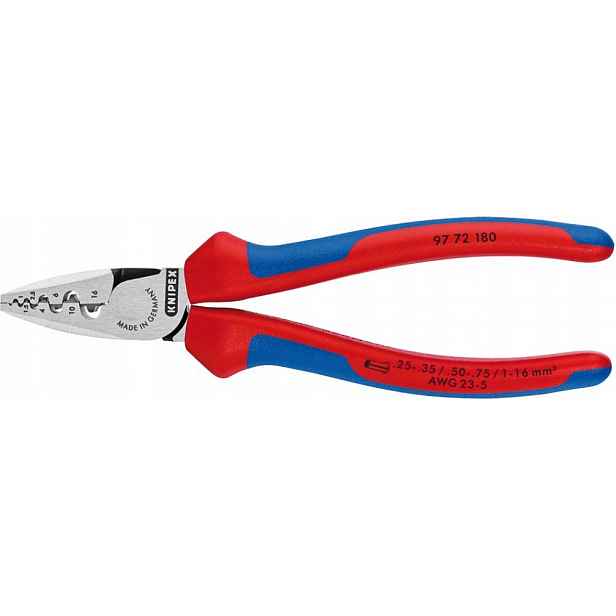 Kleště Knipex pro lisování kabelových dutinek 180 mm