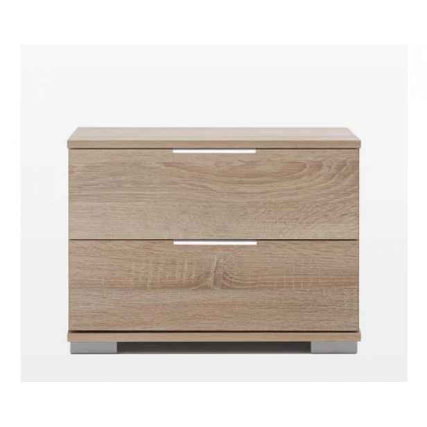 Noční stolek Easy Plus, 2 zásuvky, dub sonoma