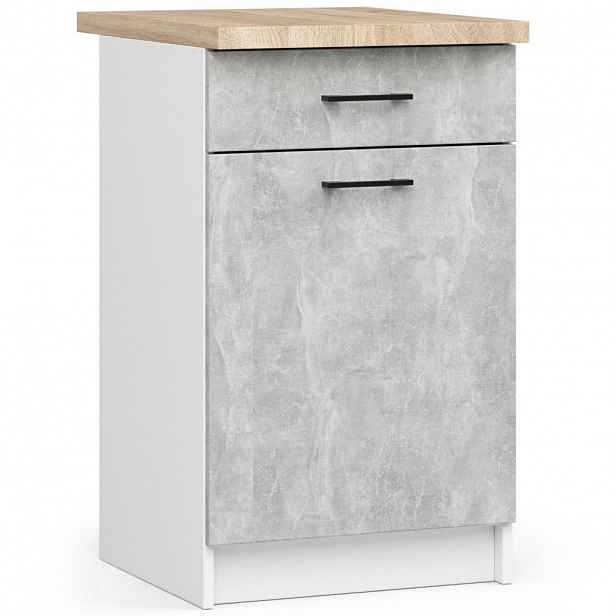 RAUMHIRSCH FURNITURE SPODNÍ SKŘÍŇ Bílá, beton 85/50/46