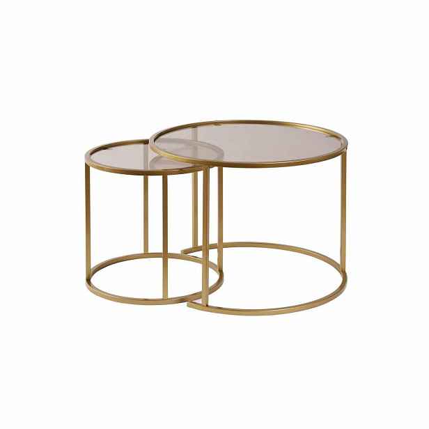Sada konferenčních stolků Aurum Gold and Bronze 60 cm, 2 ks