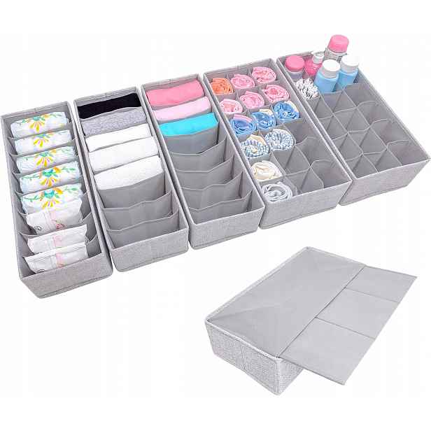 Simple Joy Organizér do komody Hemnes 108 cm, sada 5 ks, 60 přihrádek