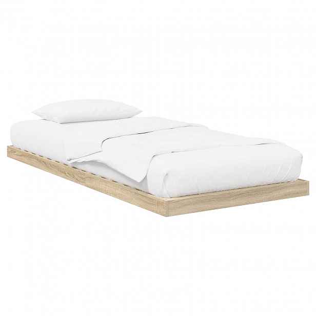 vidaXL Rám postele Sonoma dub 90 x 200 cm Kompozitní dřevo