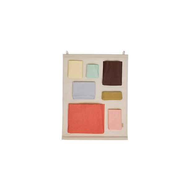 Béžový látkový závěsný organizér 60x2x80 cm Saga – OYOY Mini