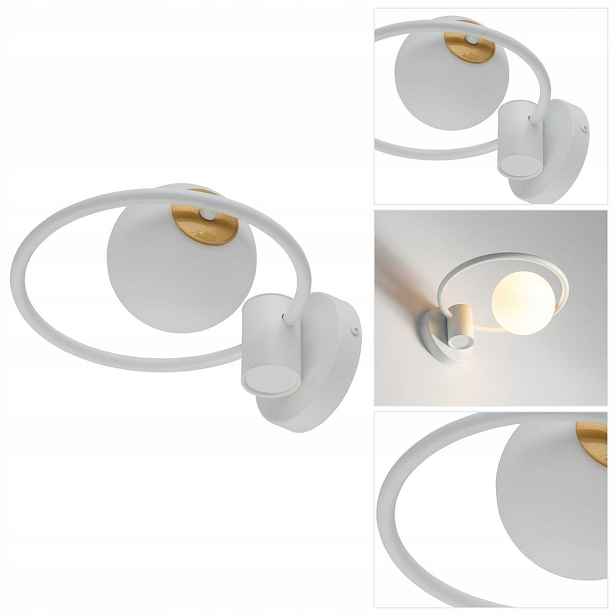 Nástěnné svítidlo Aqua bílé s vyřezávaným tvarem do ložnice, atmosféra Sigma Lighting